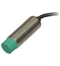 Pepperl&plus;Fuchs Inductive Proximity Metal Barrel Sensor; 18mm; Non-Embeddable; 10-30VDC; NO; NPN; 2m Potted Cable